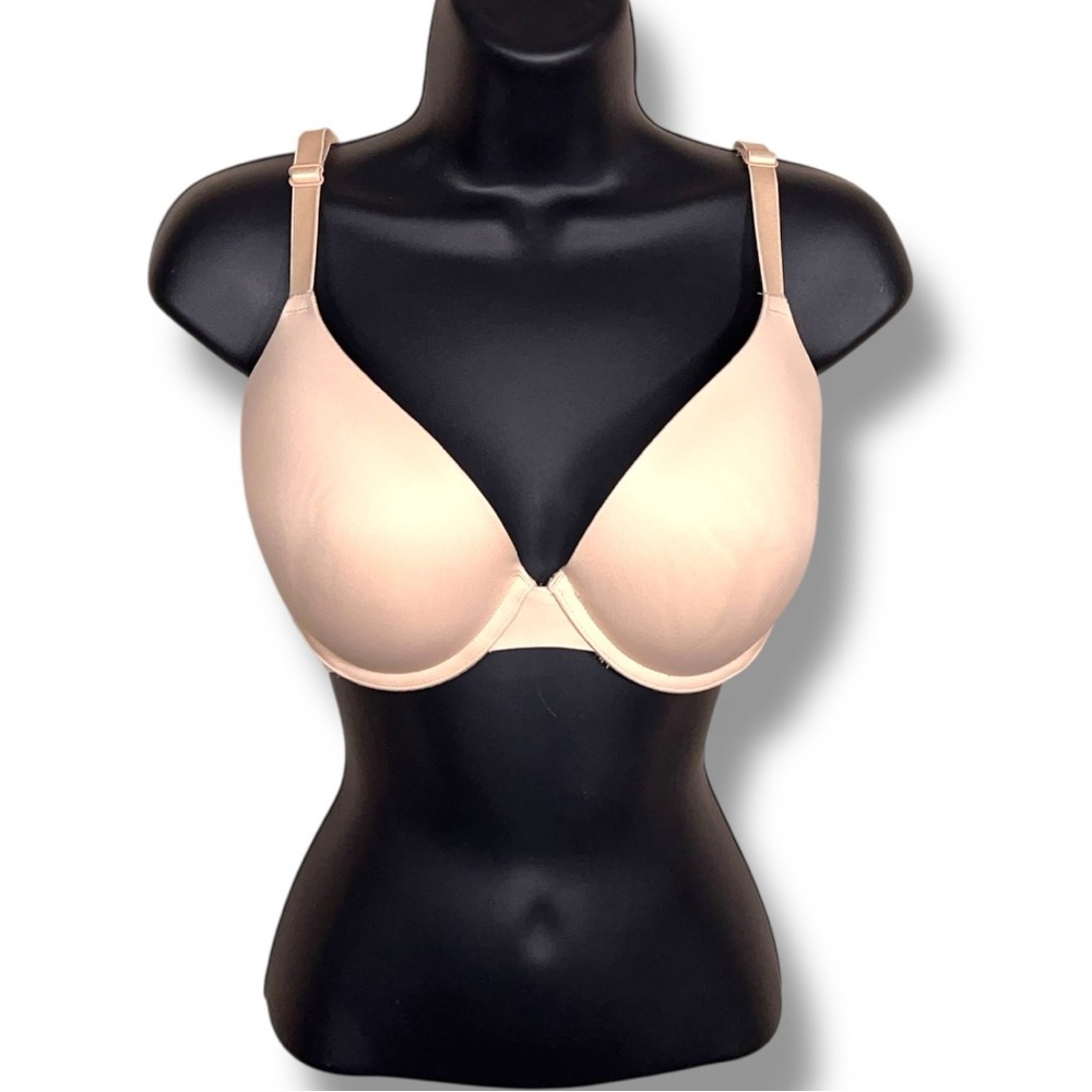 34DD Victorias Secret PINK Beige Wear Everywhere Bra Lined Underwire Neutral